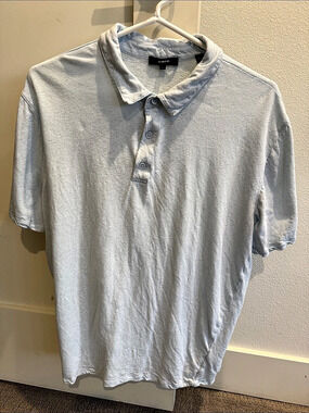 Vince Blue Polo Shirt Like New